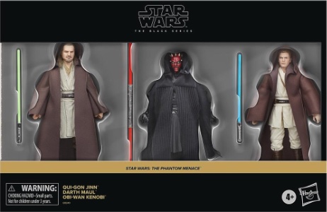 Star Wars 6" Black Series Qui-Gon Jinn, Obi-Wan Kenobi, Darth Maul Action Figure Set