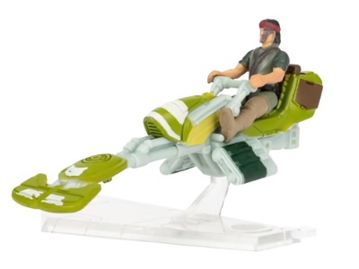 Star Wars Micro Galaxy Squadron Rawlings TK5 Speeder with Hunter (Civilian)