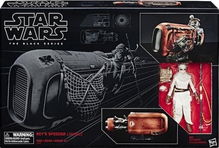 Star Wars 6" Black Series Scavenger Rey and Speeder