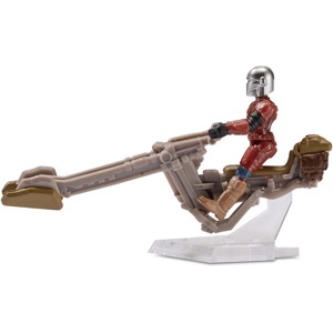 Star Wars Micro Galaxy Squadron Speeder Bike with Din Djarin (v1)