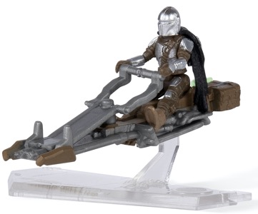 Star Wars Micro Galaxy Squadron Speeder Bike with Din Djarin (v2)