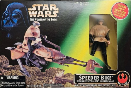 Star Wars Power of the Force Speeder Bike (with Luke Skywalker In Endor Gear)
