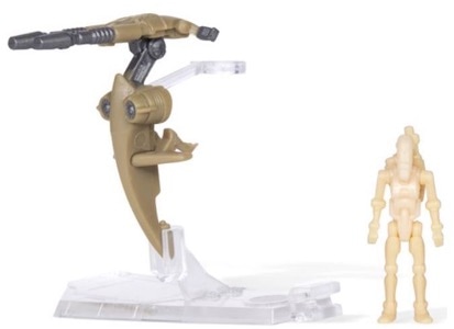 Star Wars Micro Galaxy Squadron STAP with Battle Droid thumbnail