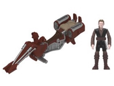 Star Wars Micro Galaxy Squadron Tatooine Swoop with Anakin Skywalker