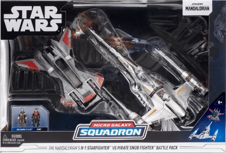 Star Wars Micro Galaxy Squadron The Mandalorian's N-1 Starfighter vs Pirate Snub Fighter Battle Pack