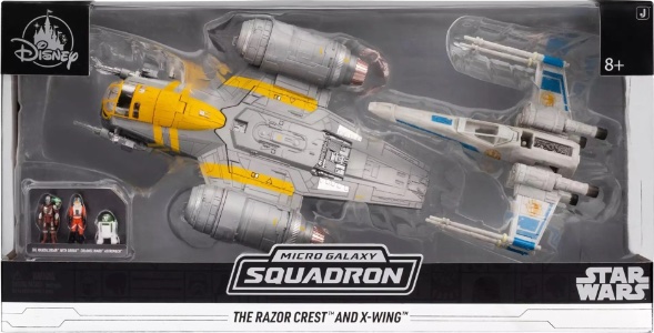 Star Wars Micro Galaxy Squadron The Razor Crest and X-Wing Set