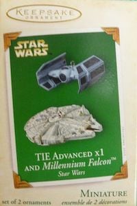 Tie Advanced and Millenium Falcon