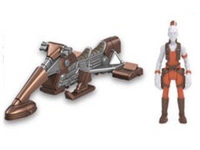 Pirate Speeder with Aurra Sing