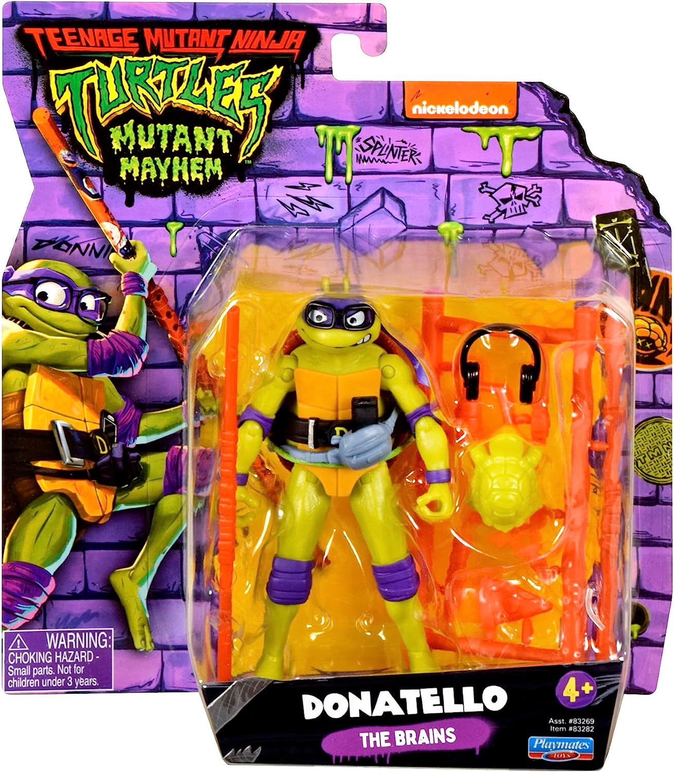 Teenage Mutant Ninja Turtles: Mutant Mayhem 4.5” Donatello Basic Action  Figure by Playmates Toys