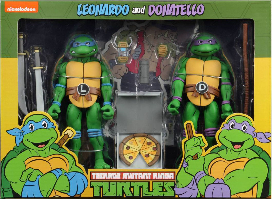 Teenage Mutant Ninja Turtles NECA Leonardo and Donatello (Cartoon)