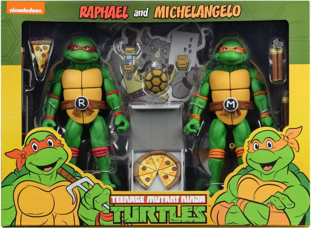 Michelangelo and Raphael 2-Pack Teenage Mutant Ninja Turtles TMNT Figur NECA 