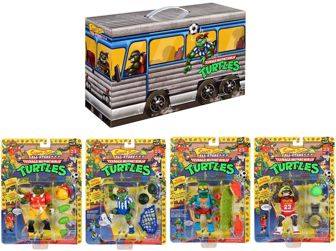 Teenage Mutant Ninja Turtles: Mutant Mayhem Basic Figure Mutant 4-Pack  Bundle by Playmates Toys