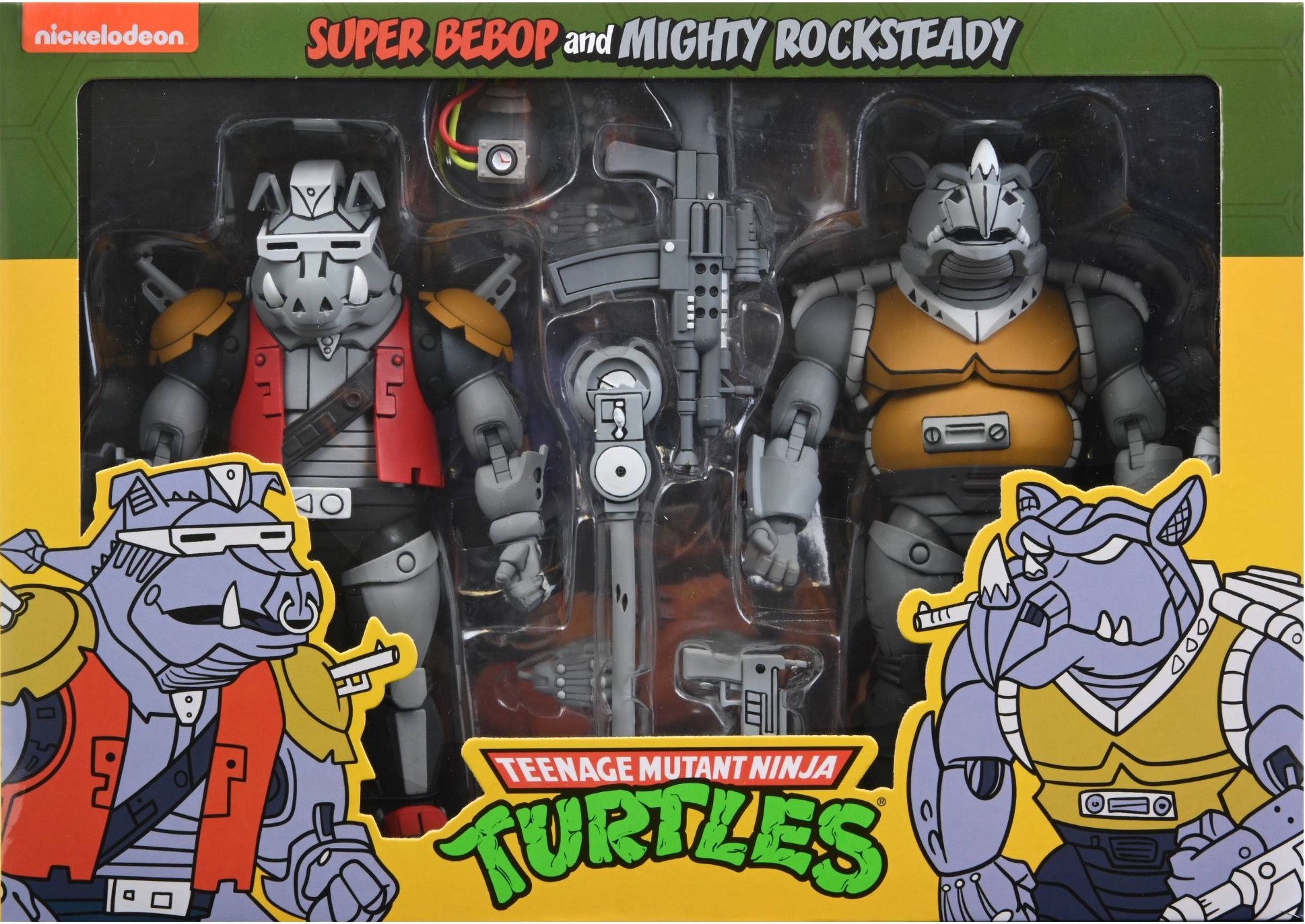 Rocksteady and Bebop Cartoon 2-Pack Teenage Mutant Ninja Turtles TMNT Figur NECA 