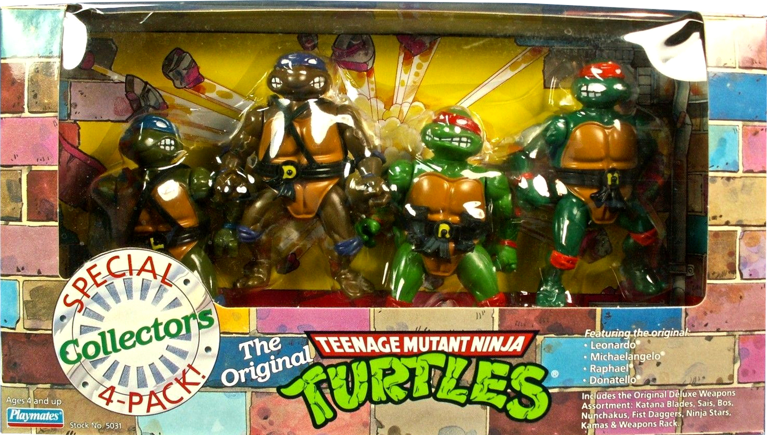 Teenage Mutant Ninja Turtles: Classic 4 Turtles 4-Pack Figure Bundle by  Playmates Toys