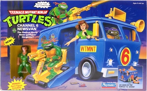 Teenage Mutant Ninja Turtles Playmates Channel 6 Newsvan with April