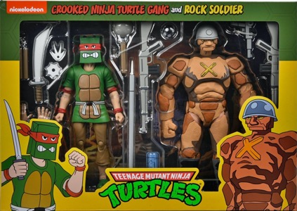 Teenage Mutant Ninja Turtles NECA Crooked Ninja Turtle Gang and Rock Soldier (Cartoon)