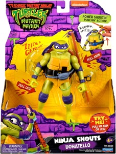 Teenage Mutant Ninja Turtles: Mutant Mayhem 5.5 Leonardo Deluxe Ninja Shouts Figure by Playmates Toys