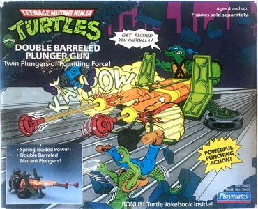 Teenage Mutant Ninja Turtles Playmates Double Barreled Plunger Gun