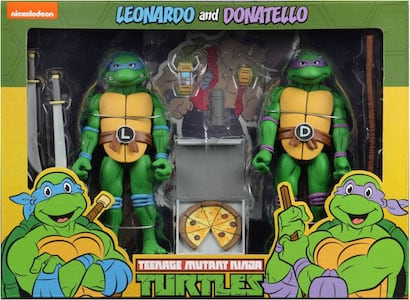 Teenage Mutant Ninja Turtles NECA Leonardo and Donatello (Cartoon) thumbnail