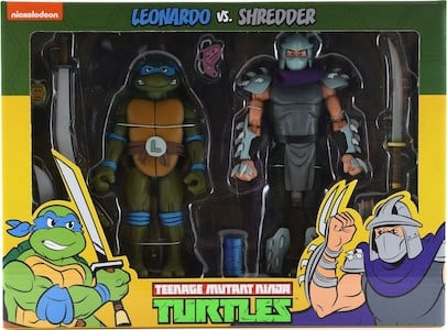 Teenage Mutant Ninja Turtles NECA Leonardo vs Shredder (Cartoon)