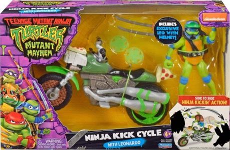 Teenage Mutant Ninja Turtles Playmates Mutant Mayhem Leonardo with Ninja Kick Cycle