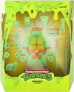Teenage Mutant Ninja Turtles Super7 Michelangelo (Glow in the Dark - Ultimates)