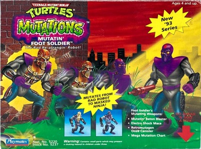 Teenage Mutant Ninja Turtles Playmates Mutatin' Foot Soldier