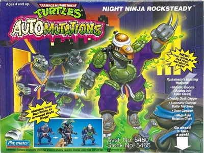 Teenage Mutant Ninja Turtles Playmates Night Ninja Rocksteady