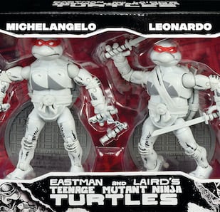 Teenage Mutant Ninja Turtles Playmates Ninja Elite Series Black & White - 4 Pack