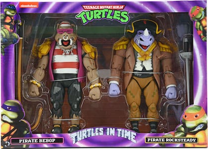 Teenage Mutant Ninja Turtles NECA Pirate Rocksteady and Bebop (Turtles in Time)