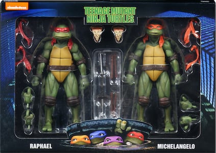 Teenage Mutant Ninja Turtles NECA Raphael and Michelangelo (90s Movie)