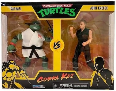 Teenage Mutant Ninja Turtles Playmates Raphael vs John Kreese (Cobra Kai)
