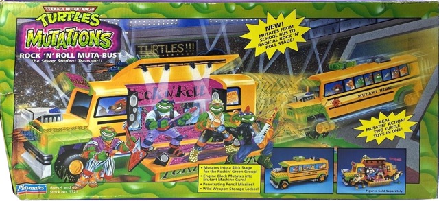 Teenage Mutant Ninja Turtles Playmates Rock 'N Roll Muta-Bus