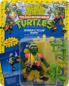 Teenage Mutant Ninja Turtles Playmates Sewer Cyclin' Raph