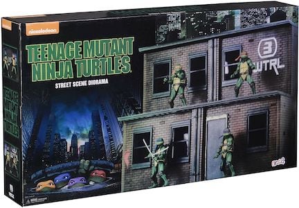 Teenage Mutant Ninja Turtles NECA Street Scene Diorama (90s Movie)