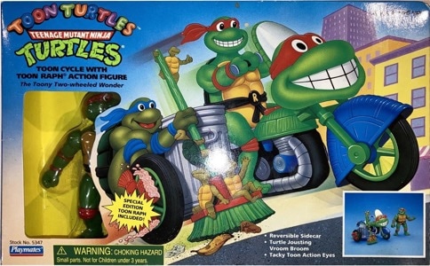 Teenage Mutant Ninja Turtles Playmates Toon Cycle with Toon Rap