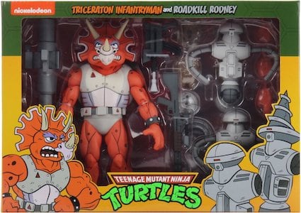 Teenage Mutant Ninja Turtles NECA Triceraton Infantryman and Roadkill Rodney (Cartoon)