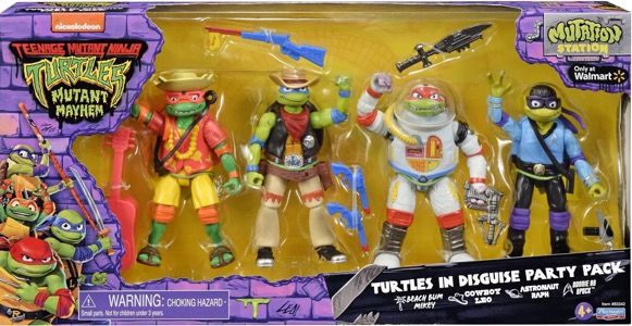 Teenage Mutant Ninja Turtles Playmates Mutant Mayhem Turtles in Disguise Party Pack