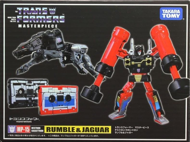 Transformers Takara Masterpiece MP15 Rumble /& Jaguar Cassettes Action Figure Toy
