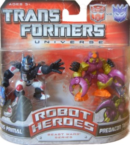 Transformers Universe Optimus Primal vs. Predacon Tarantulas