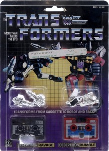 Transformers G1 Ravage and Rumble