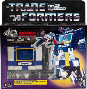 Transformers Vintage G1 Reissue Soundwave, Laserbeak, & Ravage (40th Anniversary)
